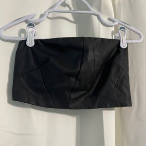 Leather Tube Top